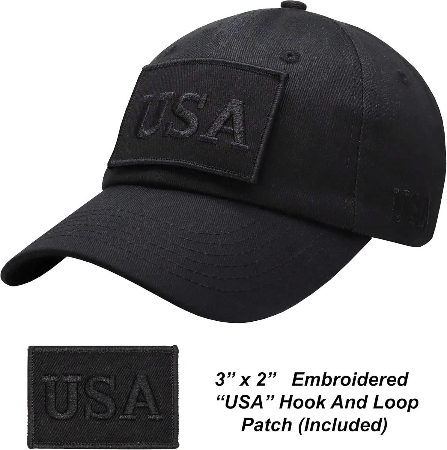 Antourage American Flag Unisex Baseball Hat for Men and Women | USA Flag Mesh Snapback Flat Visor Cap   2 Patriotic Patches