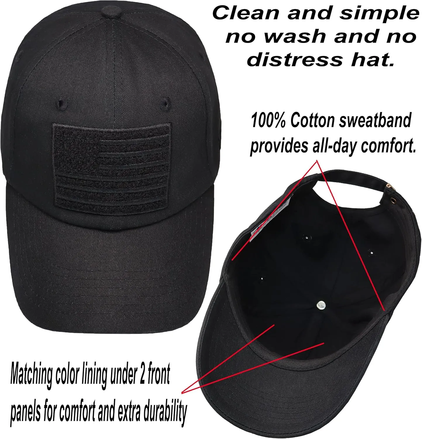 Antourage American Flag Unisex Baseball Hat for Men and Women | USA Flag Mesh Snapback Flat Visor Cap   2 Patriotic Patches