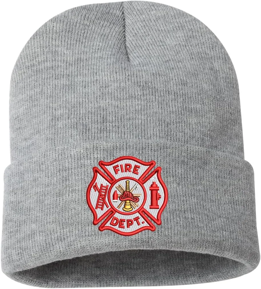Army Universe Fire Department Beanie Embroidered FIRE DEPT Watch Cap - First Responder Winter Hat