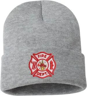 Army Universe Fire Department Beanie Embroidered FIRE DEPT Watch Cap - First Responder Winter Hat