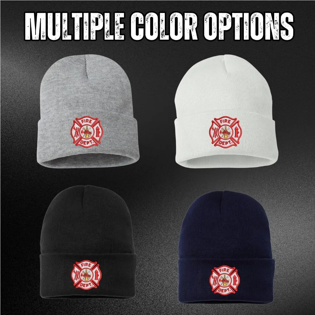Army Universe Fire Department Beanie Embroidered FIRE DEPT Watch Cap - First Responder Winter Hat
