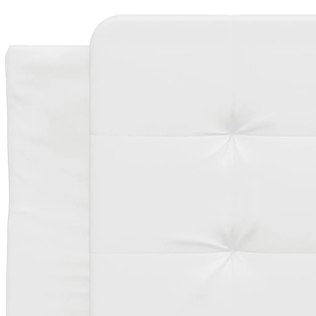 Bed Frame with Headboard White 90x190 cm Single Faux Leather