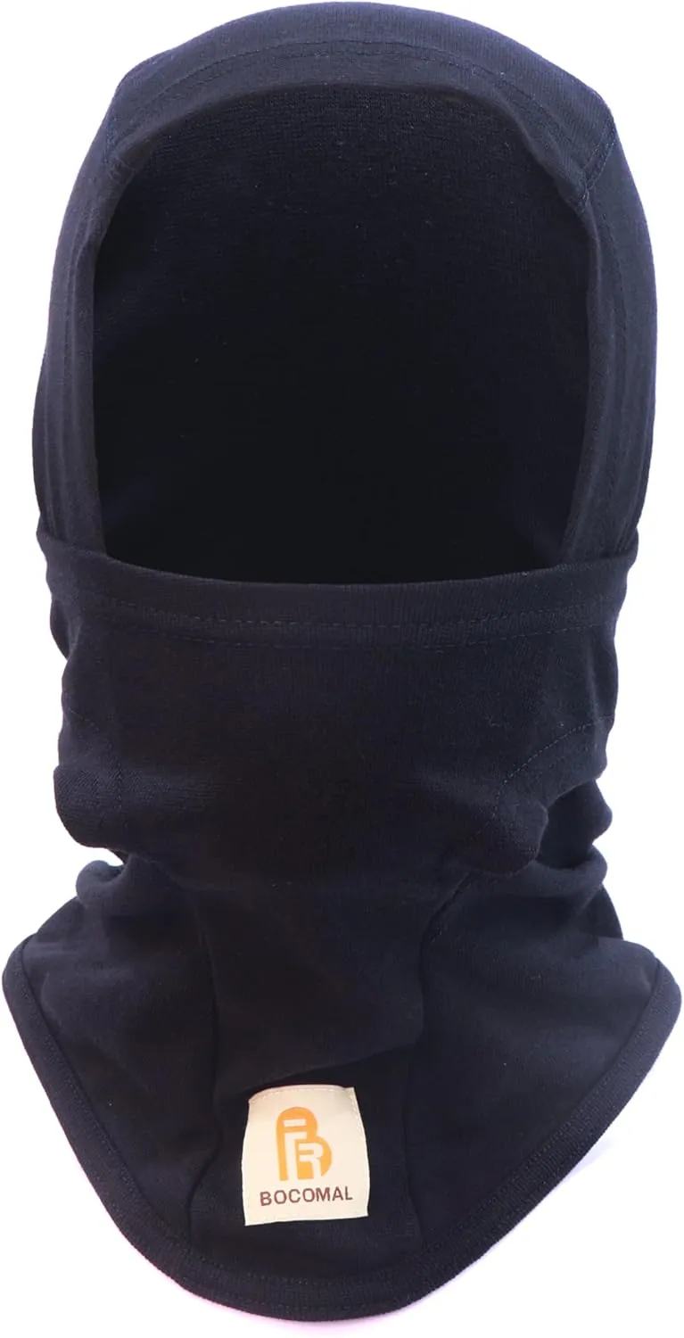 BOCOMAL FR Balaclava Flame Resistant Face Mask Hood Arc Rated 10oz Modacrylic Blend One Size