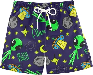 Boys Swim Trunks Beach Board Shorts Quick Dry Swimsuit Bathing Suits with Mesh Lining