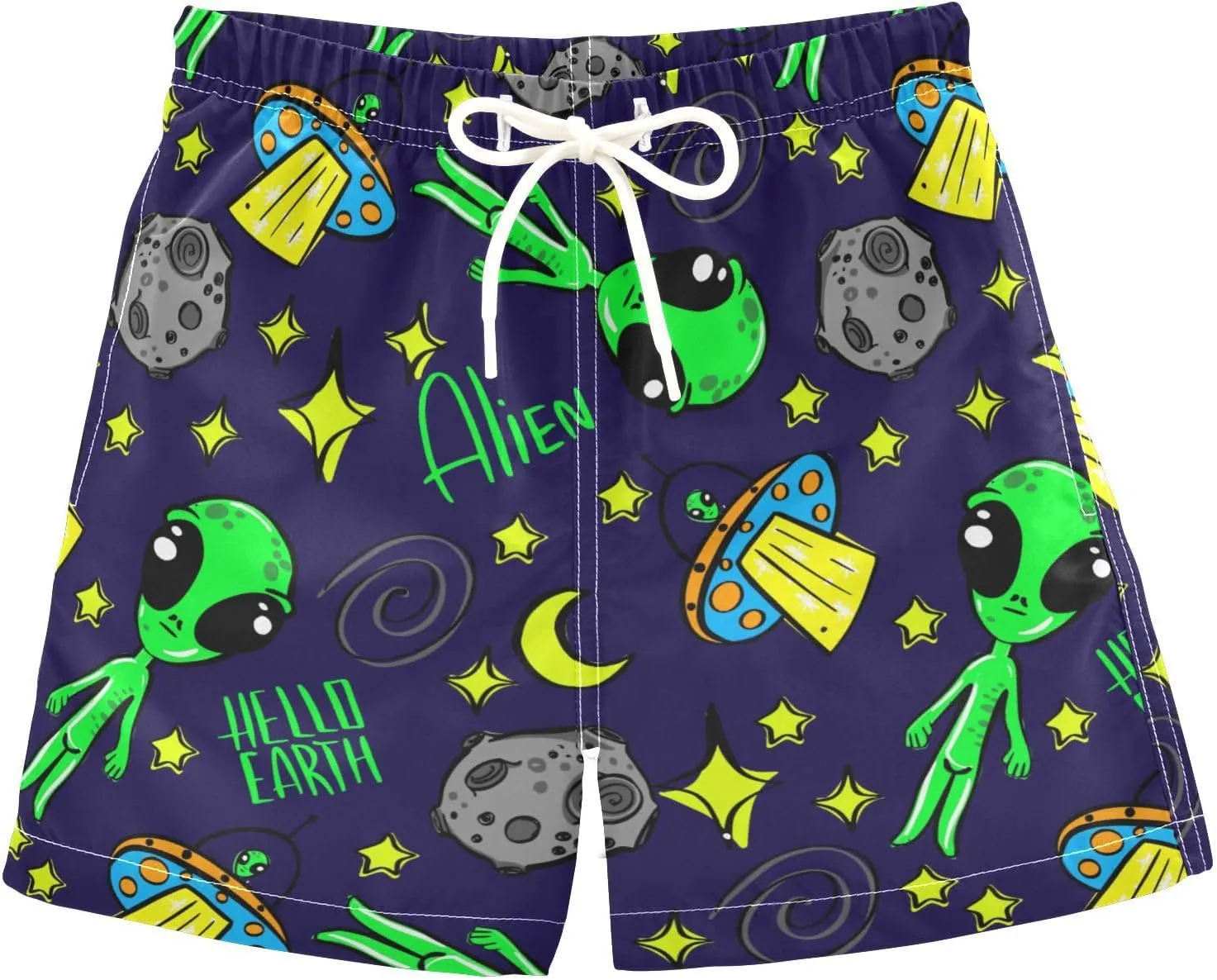 Boys Swim Trunks Beach Board Shorts Quick Dry Swimsuit Bathing Suits with Mesh Lining