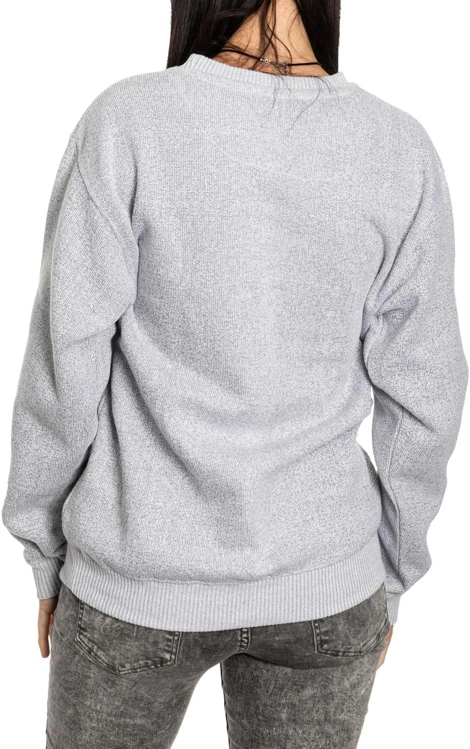 Calhoun NHL Surf & Skate Unisex Cabin Crew Neck Sweater with Premium Cotton Blend & Frayed Team Logo Crest