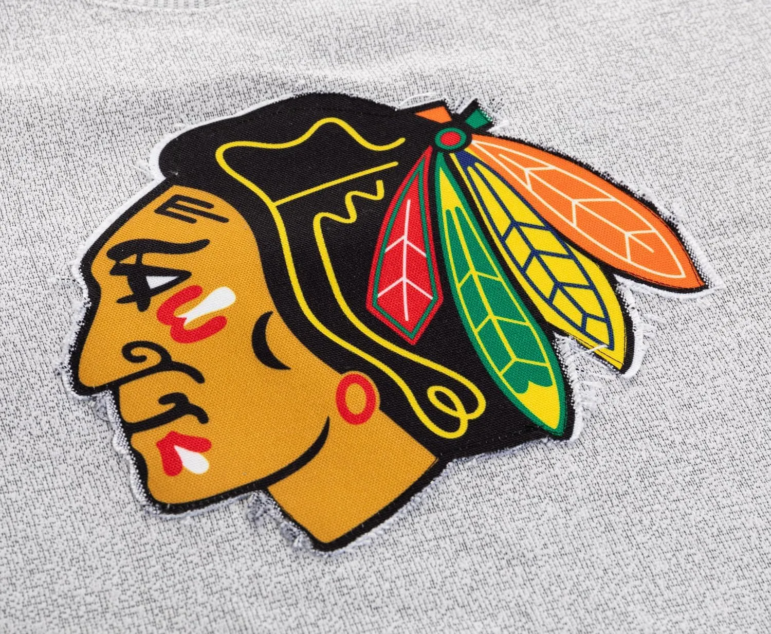 Calhoun NHL Surf & Skate Unisex Cabin Crew Neck Sweater with Premium Cotton Blend & Frayed Team Logo Crest
