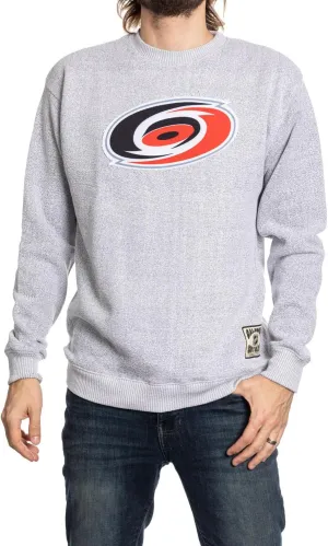 Calhoun NHL Surf & Skate Unisex Cabin Crew Neck Sweater with Premium Cotton Blend & Frayed Team Logo Crest
