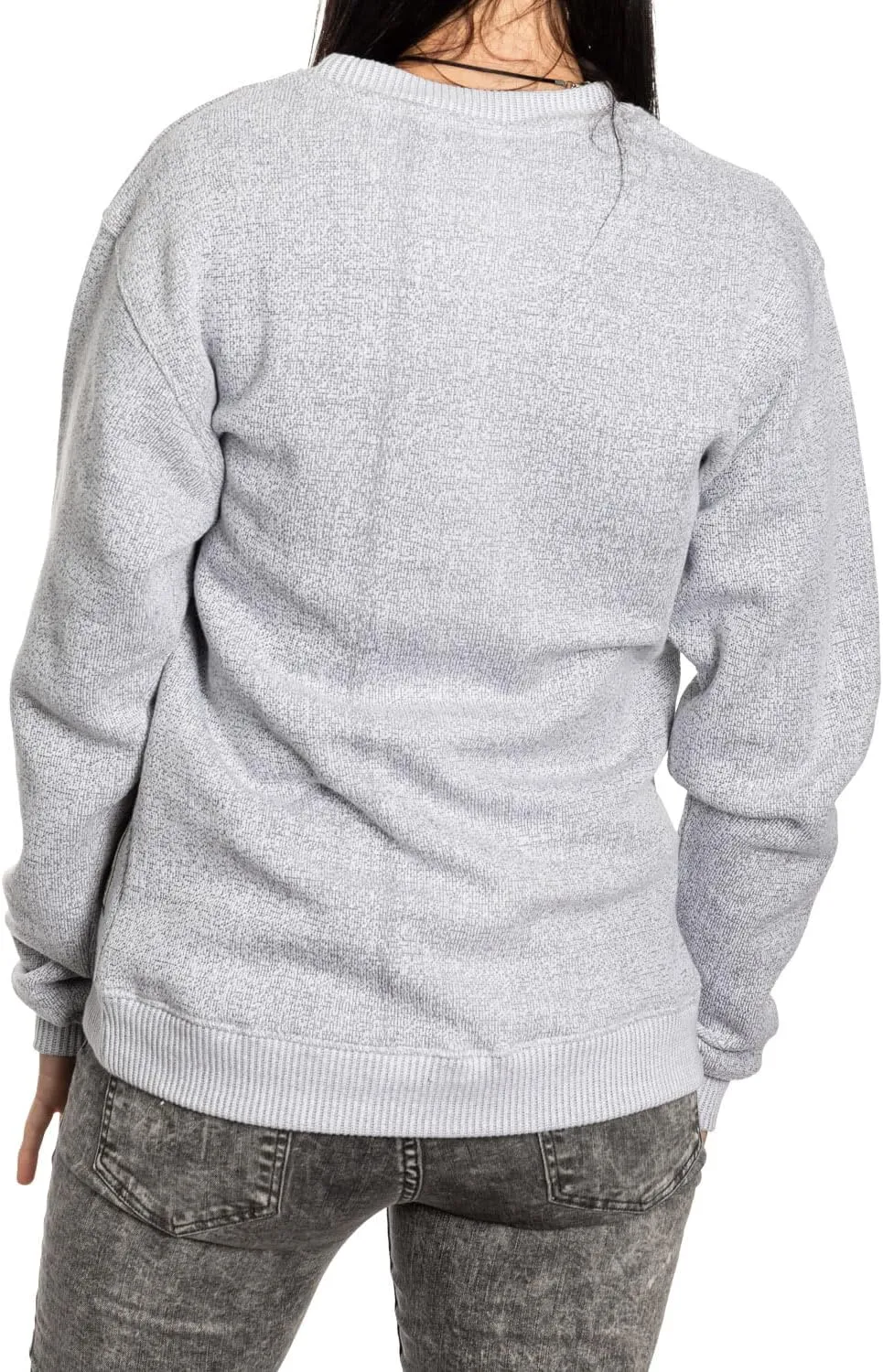 Calhoun NHL Surf & Skate Unisex Cabin Crew Neck Sweater with Premium Cotton Blend & Frayed Team Logo Crest