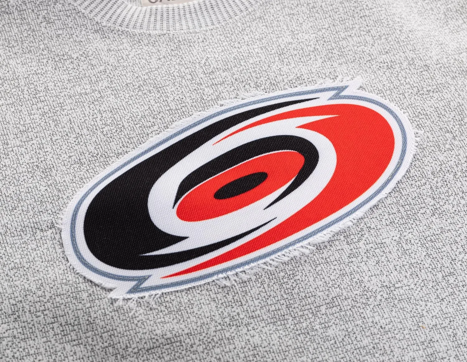 Calhoun NHL Surf & Skate Unisex Cabin Crew Neck Sweater with Premium Cotton Blend & Frayed Team Logo Crest
