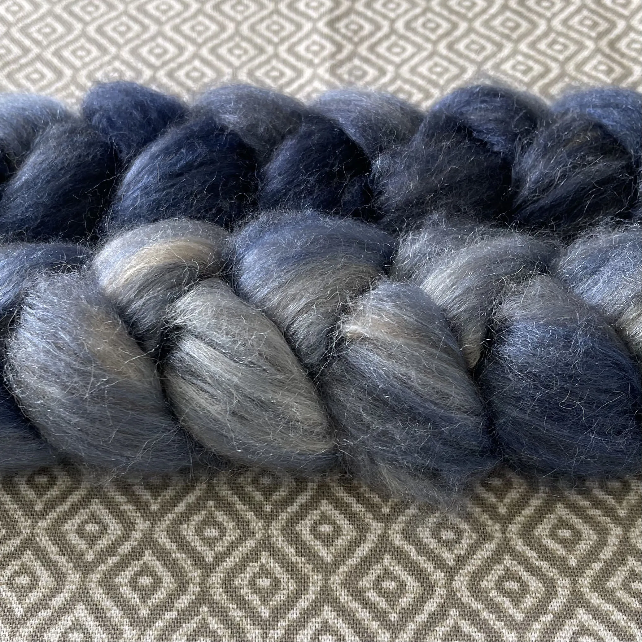 Camel Silk Roving - Shades of Denim