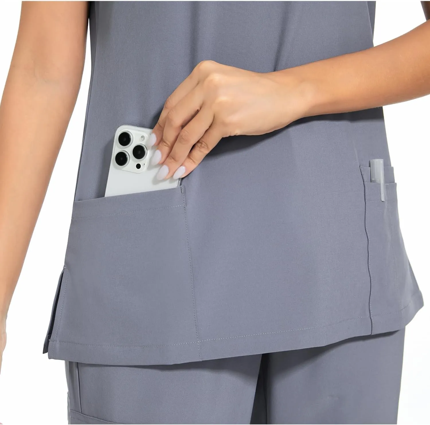 COZYFIT Scrub Tops for Woman - Soft Stretch, V-Neck Top Scrubs with 3 Pockets, Easy Care for Women