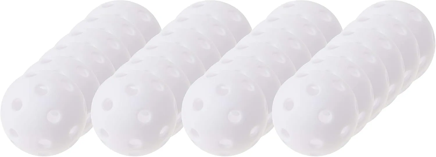 Crown Sporting Goods - 24 Polyurethane White Plastic Golf Balls  Bulk Set of Golf Balls for Swing Practice, Driving Range