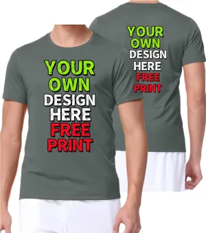 Custom T-Shirts for Men Women Design Your Own Shirt with Text Image Personalized Tee Printed Front/Back