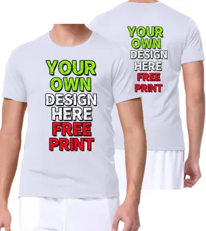 Custom T-Shirts for Men Women Design Your Own Shirt with Text Image Personalized Tee Printed Front/Back