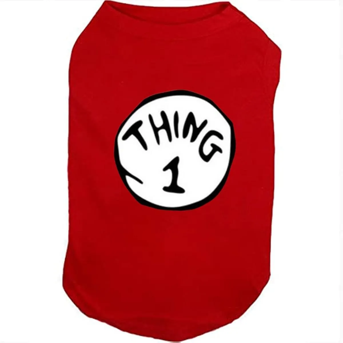 Dog Shirts for Pet Clothes Soft Breathable Puppy Shirts Pop Culture Thing 1 to Thing 9 Printed Pet T-Shirt (RED-1, Medium)