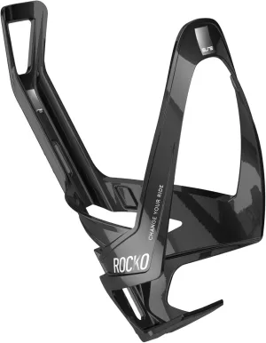 Elite Rocko Carbon Glossy Bottle Cage, White Graphic