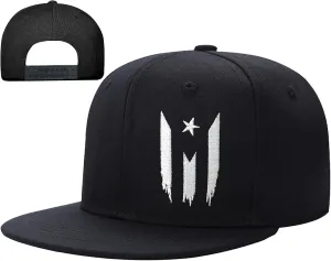Embroidery Flat Bill Hats for Men Flat Brim Snapback Hats for Men Snap Back Mens Trucker Golf Hat