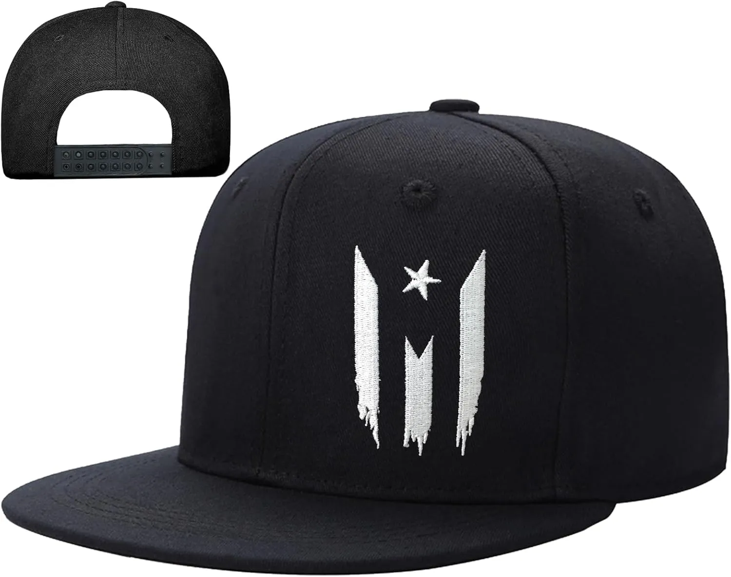 Embroidery Flat Bill Hats for Men Flat Brim Snapback Hats for Men Snap Back Mens Trucker Golf Hat