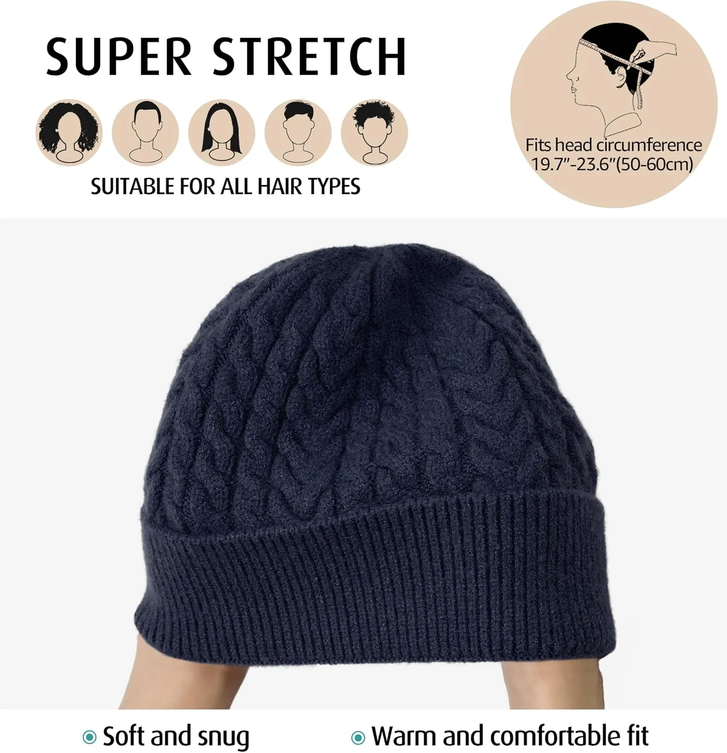 HiRui Knit Beanie Hats for Men Women Winter Hats Skull Caps Warm Classic Slouchy