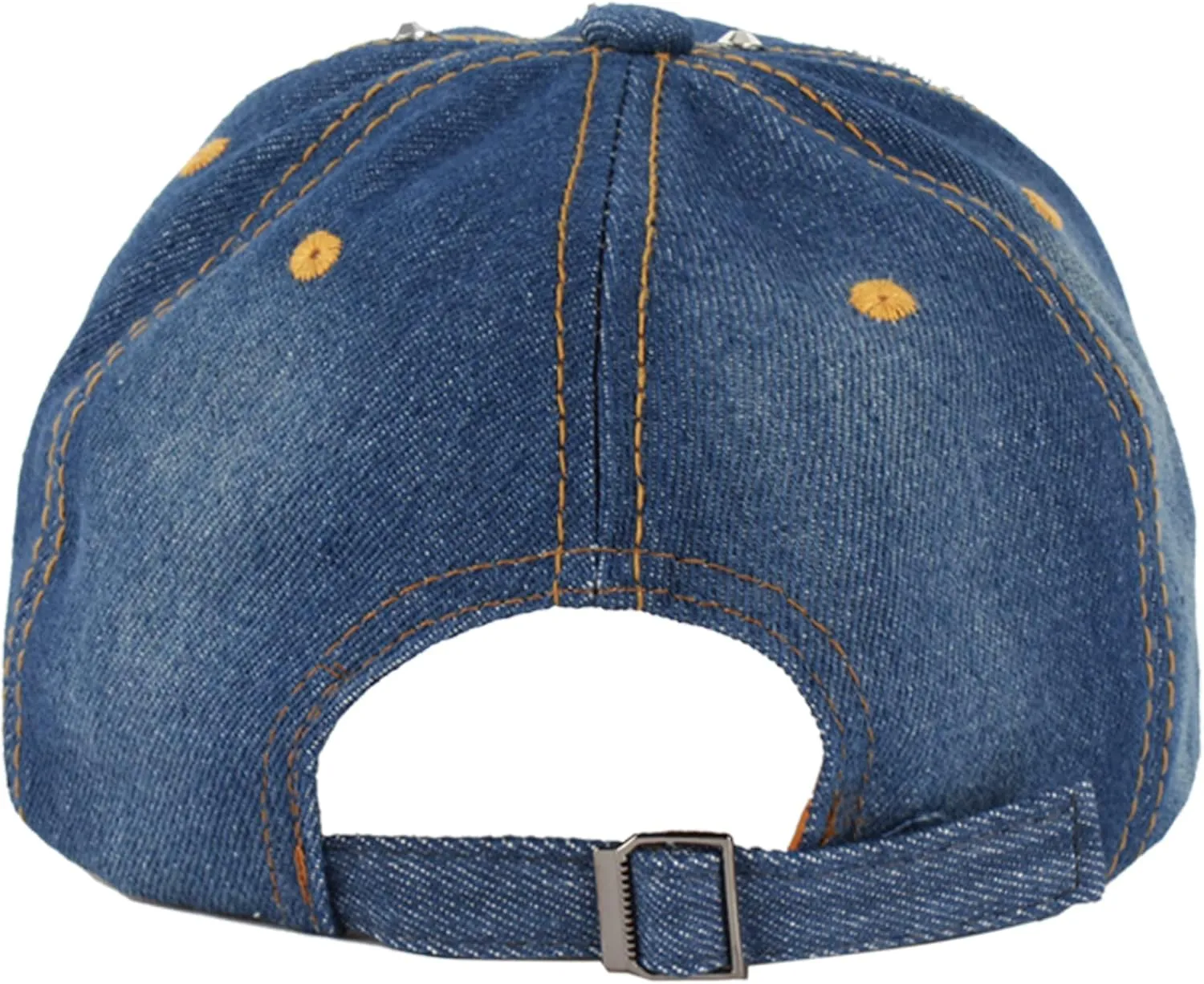 Hoce Fashion Rhinestone Denim Baseball Cap Studded Bling Hat for Women