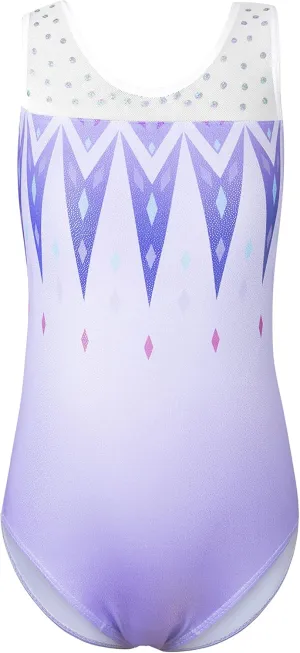 HOZIY Gymnastics Leotards for Girls Sleeveless Long Sleeve Snowflake Blue Purple Sequins Colorful Ribbons Pink Leopard Stripe