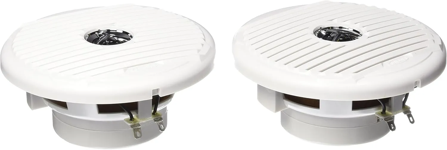 Jensen MSX65R 6.5" 75W Coaxial Speakers, Silver/White