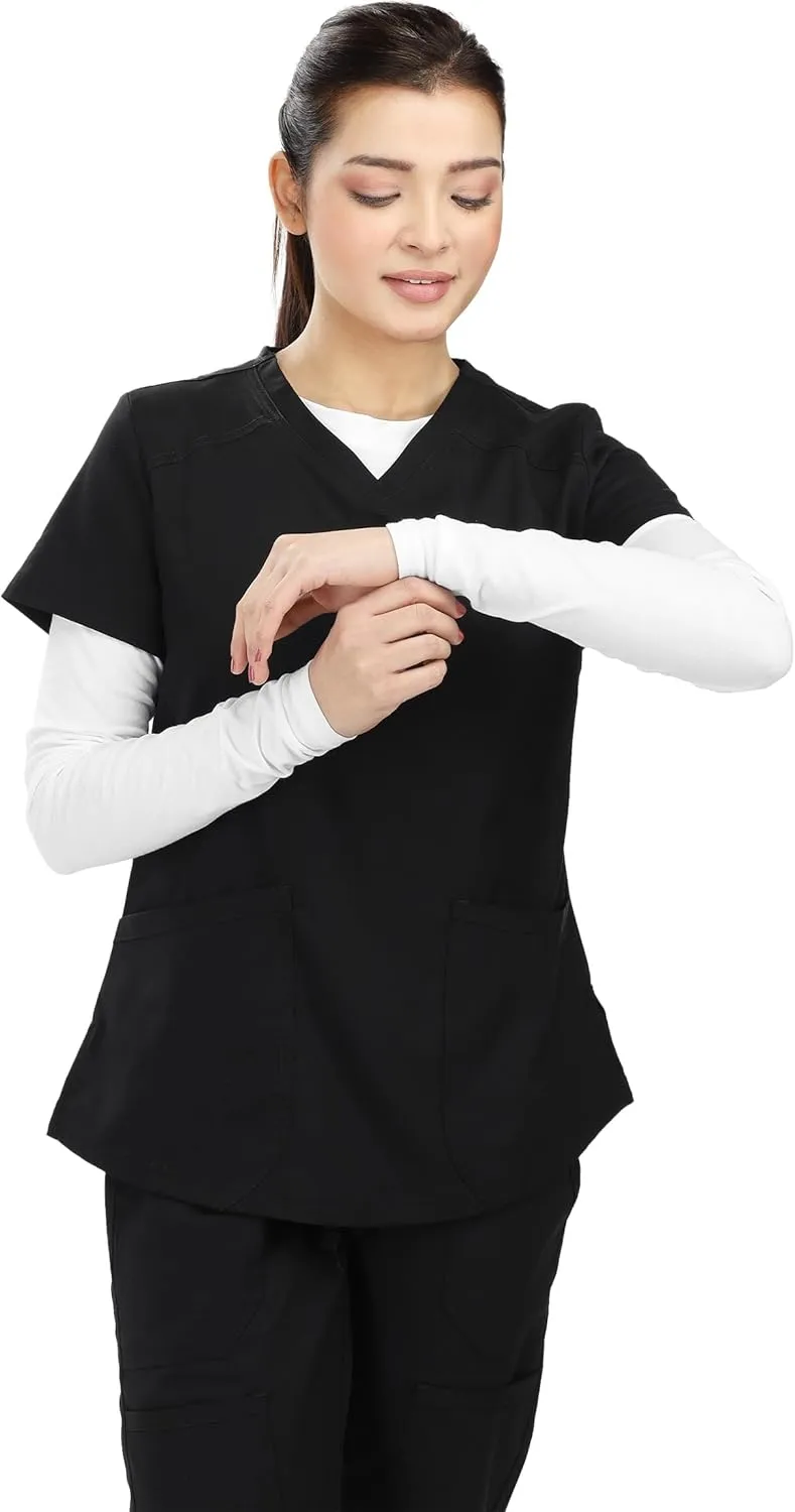 NY Threads Womens Under Scrub Slim Fit Long Sleeve T-Shirt Underscrub Comfort Tee