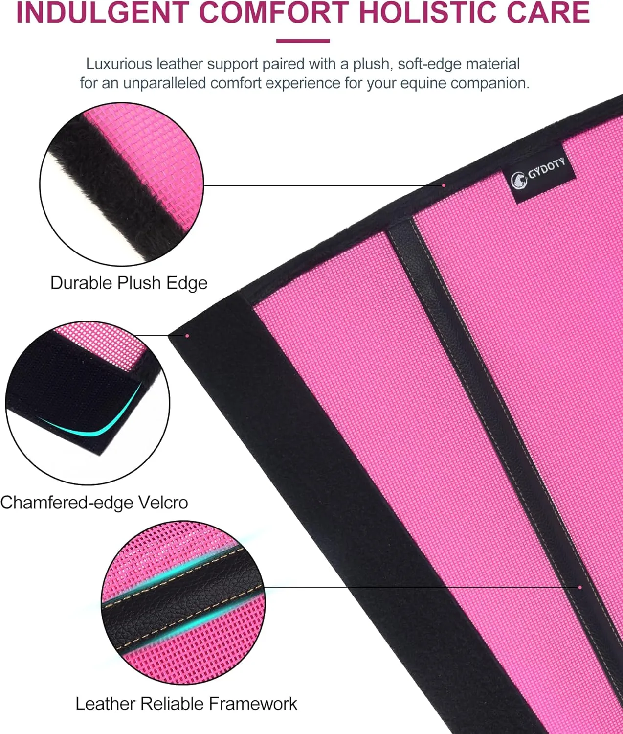 Pony Fly Boots Set of 4 - Upgrade Mesh Horse Leggins with Leather Frame, Donkey Leg Fly Protection (Small, Pink)