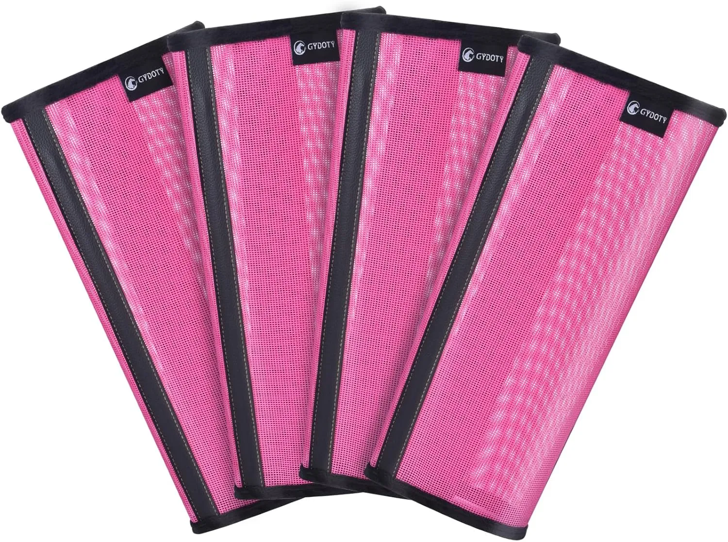 Pony Fly Boots Set of 4 - Upgrade Mesh Horse Leggins with Leather Frame, Donkey Leg Fly Protection (Small, Pink)