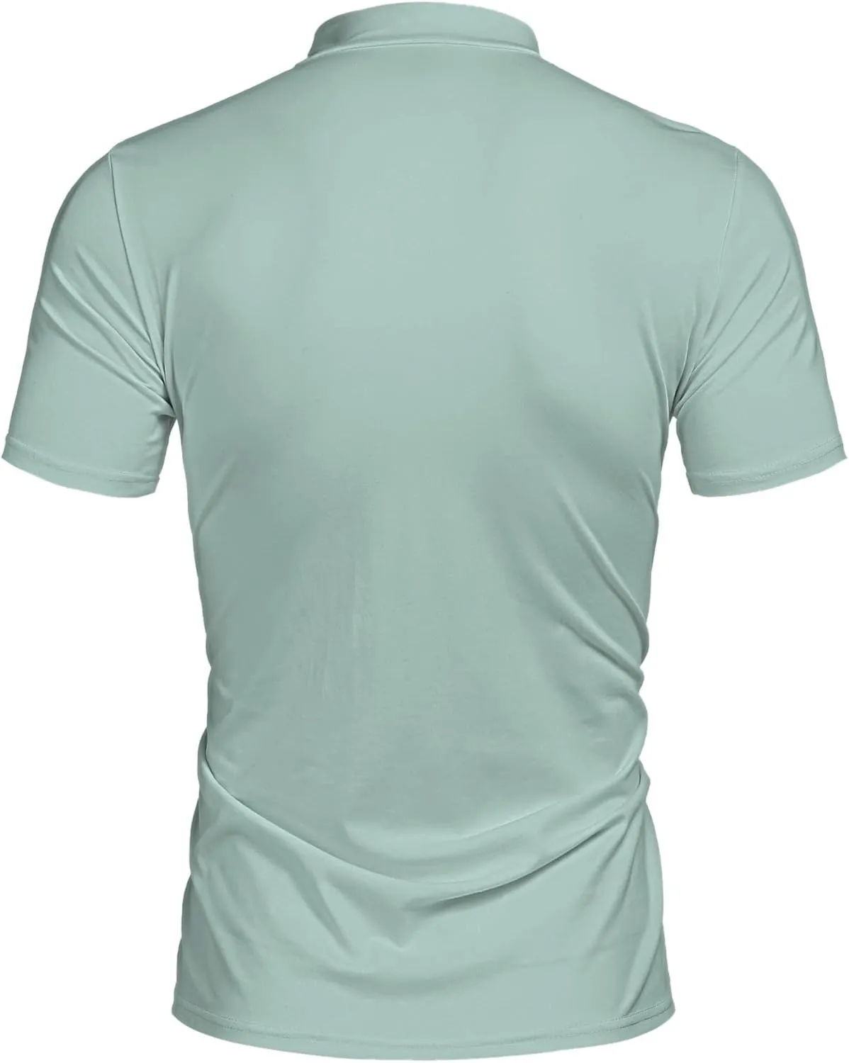 Poriff Mens Casual Turtleneck Mock Neck T Shirt Slim Fit Short Sleeve Summer Basic Tops