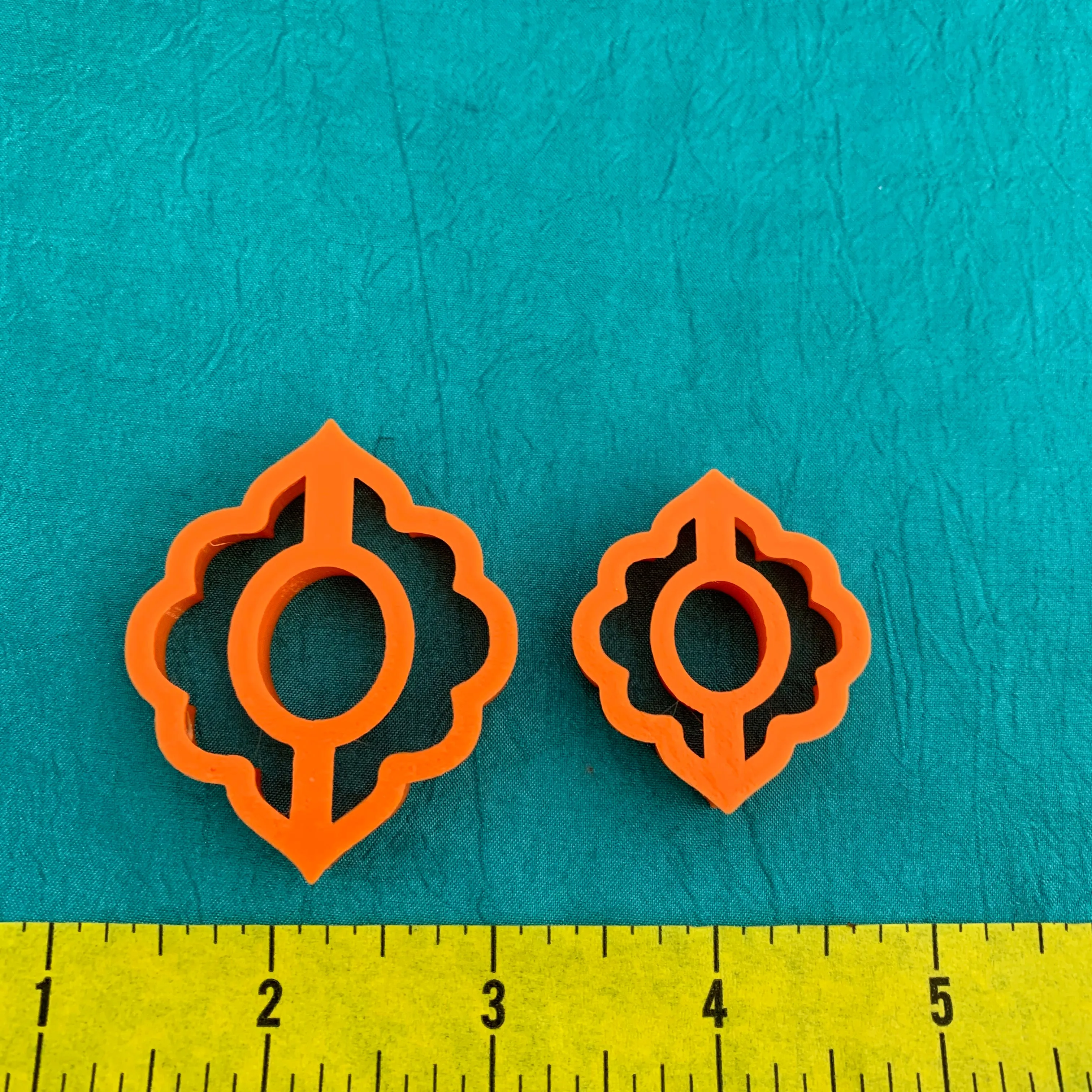 Ruffled Kiss donut Center Hole cut-out frame polymer clay cutter set jewelry earrings pendant small sharp clay cutters