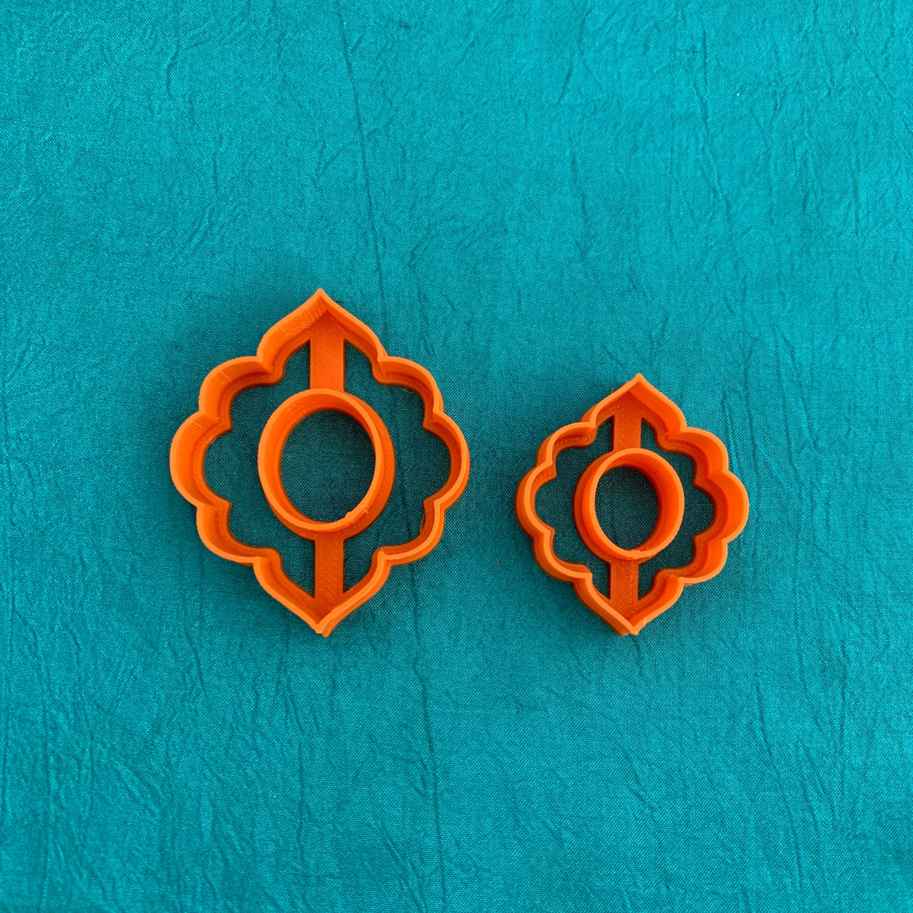Ruffled Kiss donut Center Hole cut-out frame polymer clay cutter set jewelry earrings pendant small sharp clay cutters