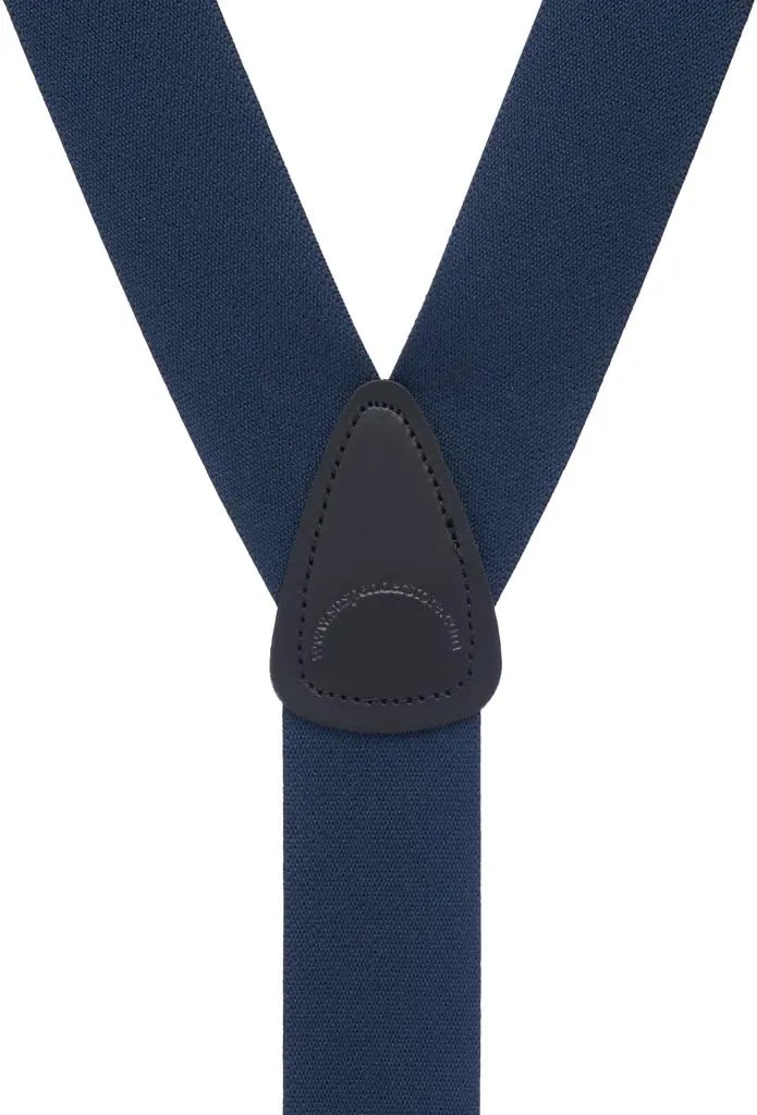 Solid Suspenders -1.5-Inch Wide Elastic - Y-Back - Trigger Snaps - Many Colors & 4 Sizes Including Big & Tall