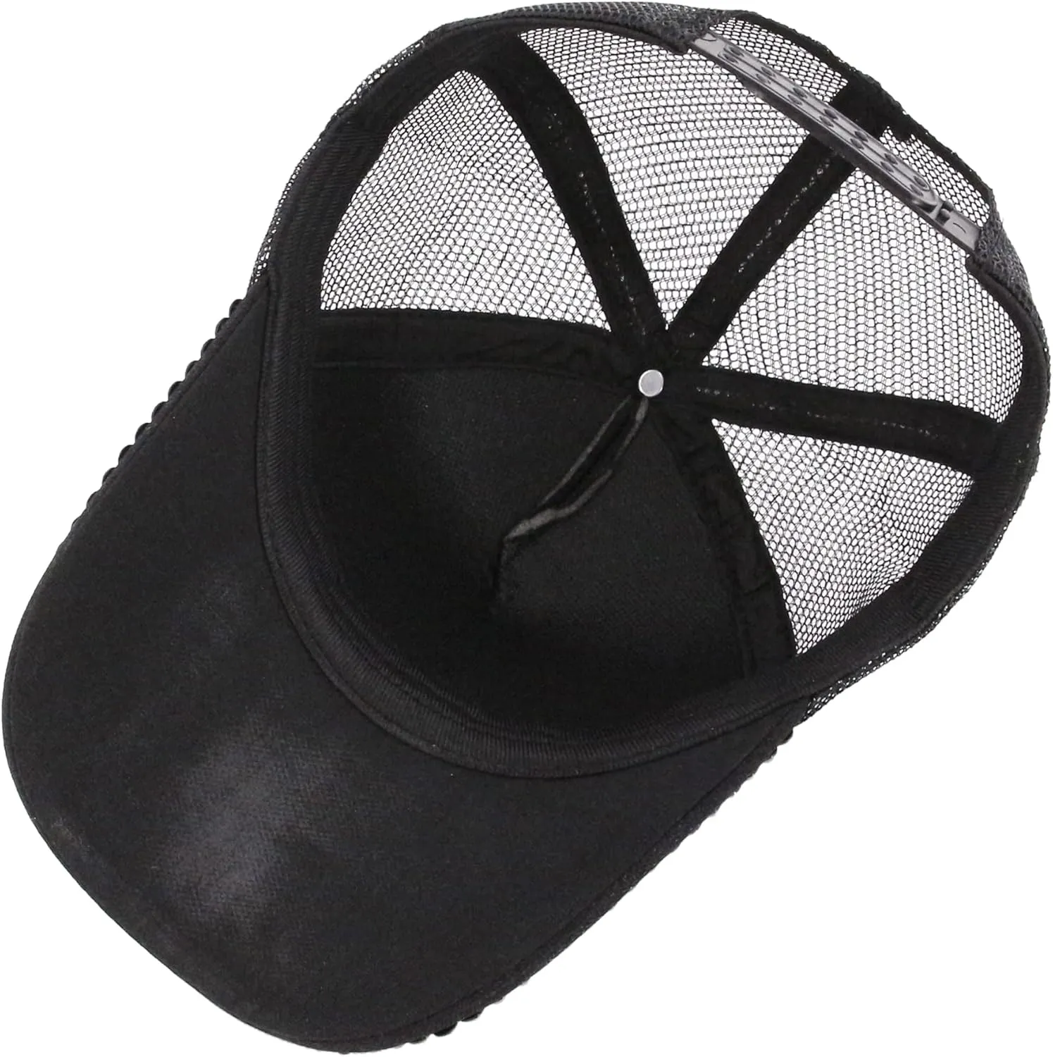 Surkat Studded Rhinestone Baseball Cap Bun Ponytail Adjustable Hat Sparkle Bling Denim Sun Hat