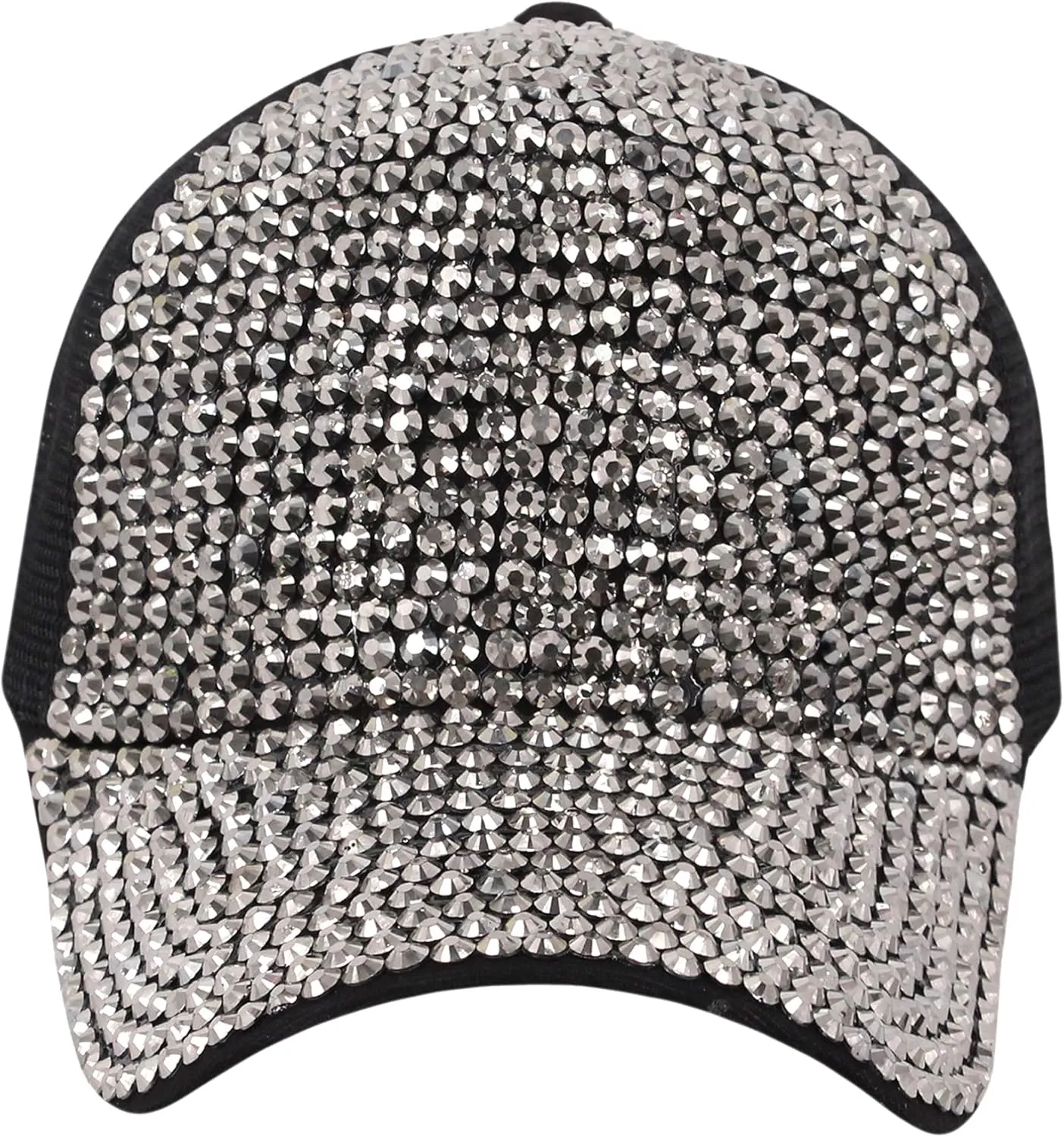 Surkat Studded Rhinestone Baseball Cap Bun Ponytail Adjustable Hat Sparkle Bling Denim Sun Hat