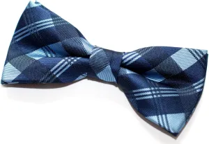 Tartan Plaid Patterns Woven Microfiber Pre-tied Bow Tie (4.5")