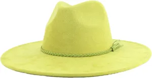 Unisex 9.5Cm Wide Brim Fedora Hat - For Winter Jazz And Church