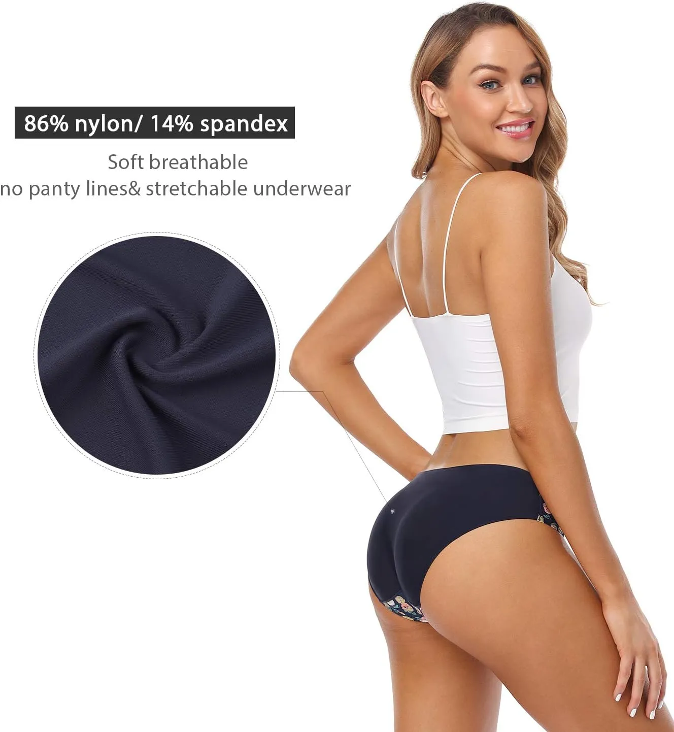 Wealurre Seamless Underwear Invisible Bikini No Show Nylon Spandex Women Panties